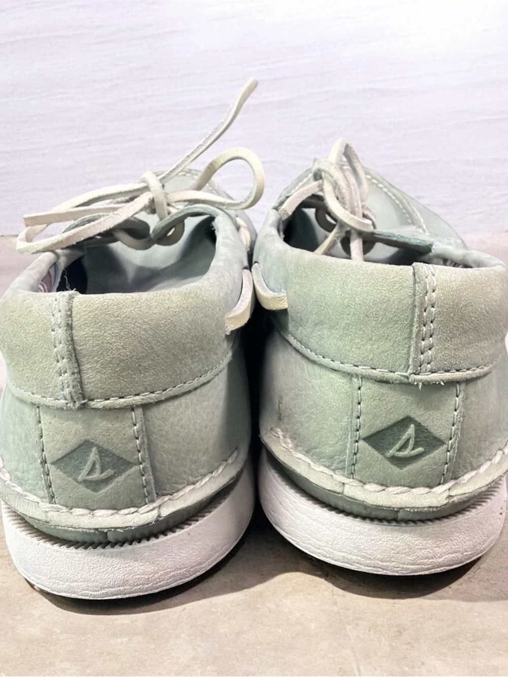 Sperry Top Sider Men's Casual Lace-Up Boat Shoes in Sage Green
